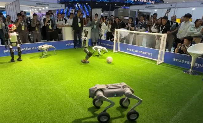 Open Source robots playing soccer