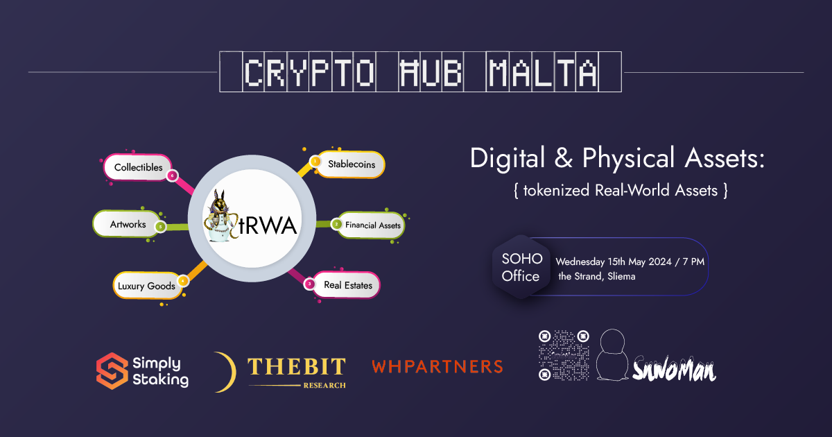 Digital & Physical Assets: tokenized Real-World Assets from 2024-05-15 in Crypto Hub Malta